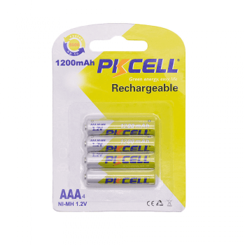 Аккумуляторные батарейки Pkcell AAA Ni-MH Мизинчиковые 1200mAh (4 шт.)-1